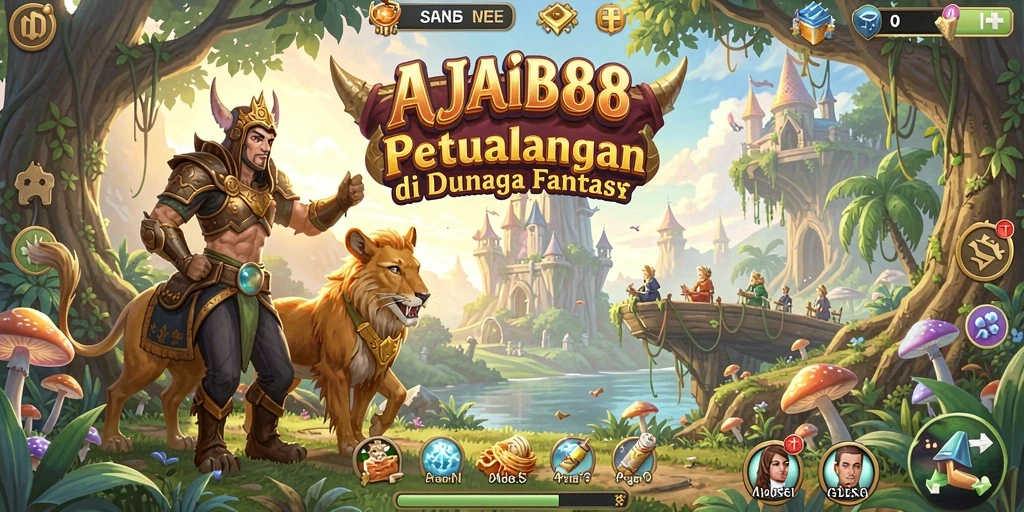 Tampilan gameplay AJAIB88 yang menakjubkan dan penuh warna.