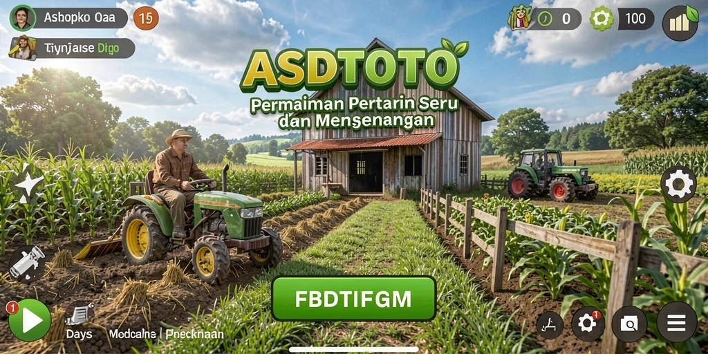 Screenshot gameplay ASDTOTO dengan suasana ladang yang indah.