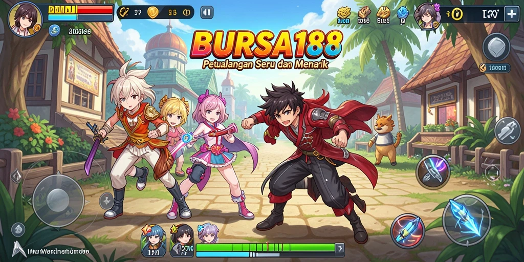 Screenshot gameplay BURSA188 yang menunjukkan aksi karakter anime.