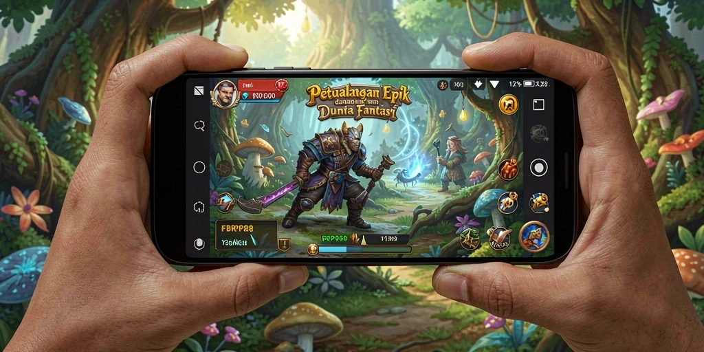 Screenshot gameplay FBRP88 menampilkan petualangan heroik dan pertempuran seru.