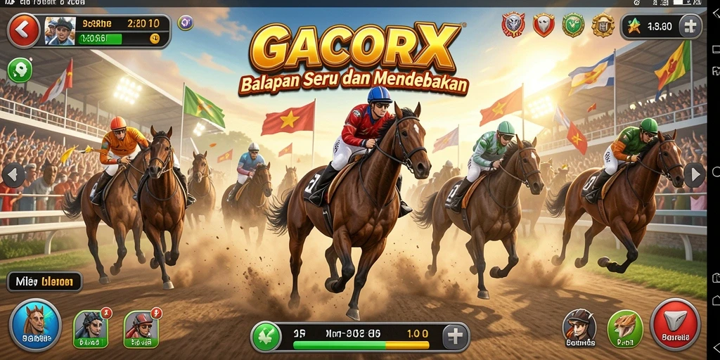 Menampilkan aksi balapan mendebarkan dalam GACORX.