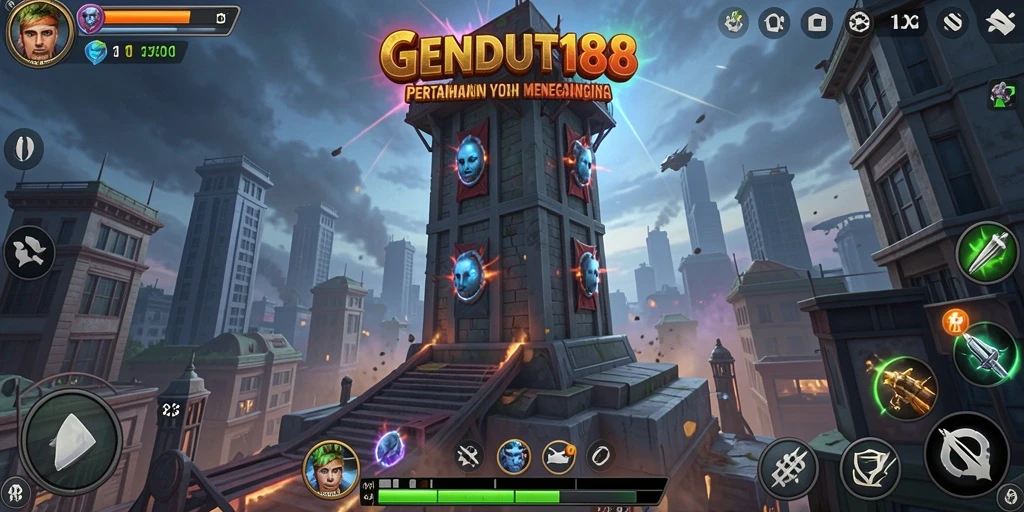 Tampilan gameplay menegangkan dalam GENDUT188 dengan strategi Tower Defense yang mendalam.