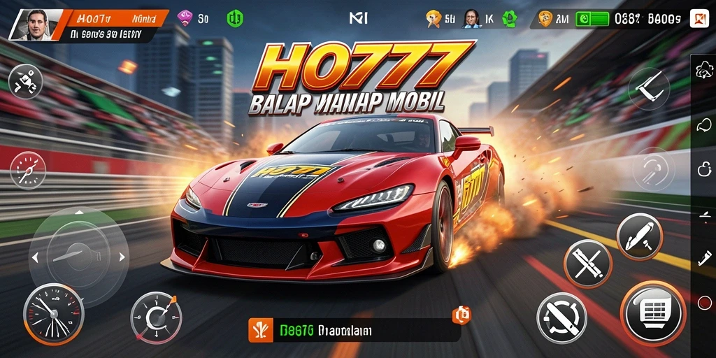 Tampilan gameplay HO777 yang mendebarkan saat balapan.