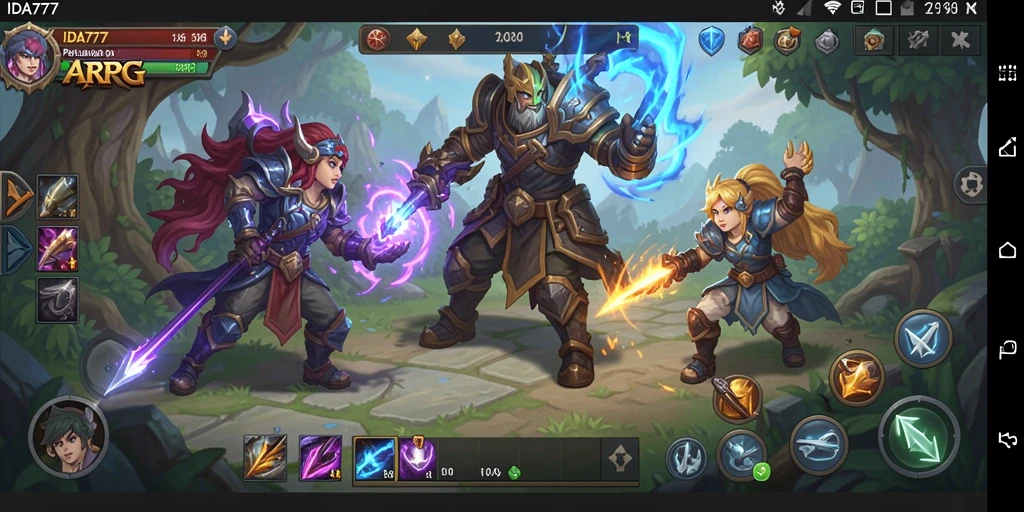 Screenshot utama <strong>IDA777</strong> yang menunjukkan pertempuran mendebarkan di dunia ARPG.