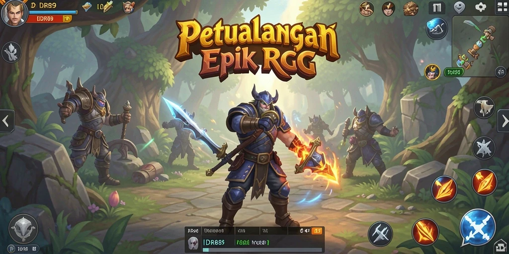 Screenshot menampilkan aksi seru dalam pertarungan RPG di IDR89.