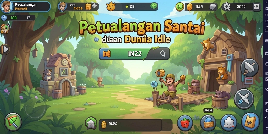 Tangkapan layar utama IN22 menampilkan gameplay yang sederhana tetapi menarik.
