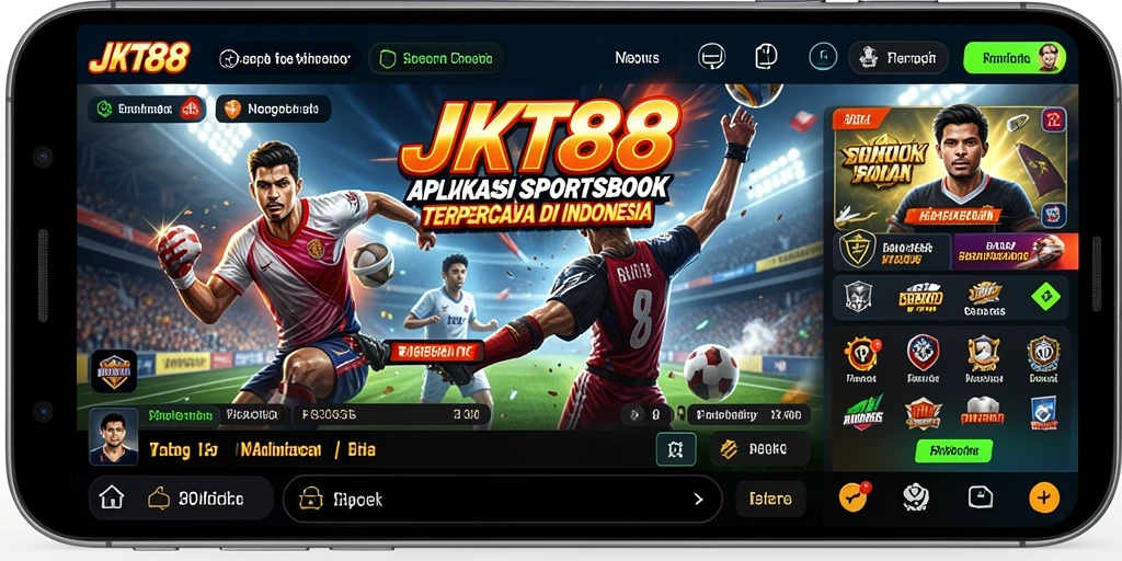 Tampilan gameplay utama JKT88 dengan taruhan olahraga.