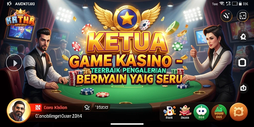 Tangkapan layar utama KETUA menampilkan gameplay seru dan interaktif di Kasino.