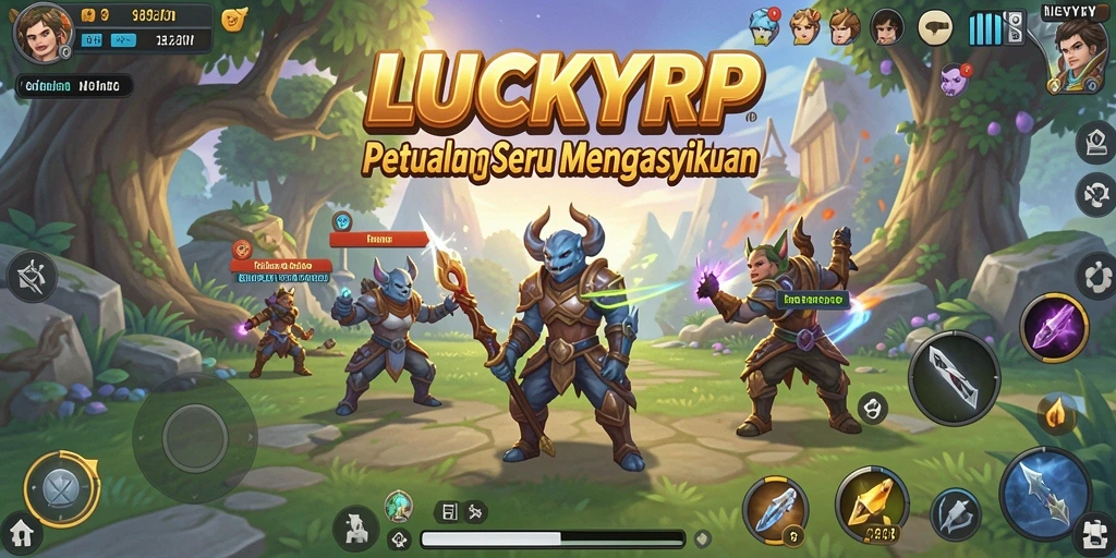 Tampilan gameplay mendebarkan dari LUCKYRP yang penuh petualangan.