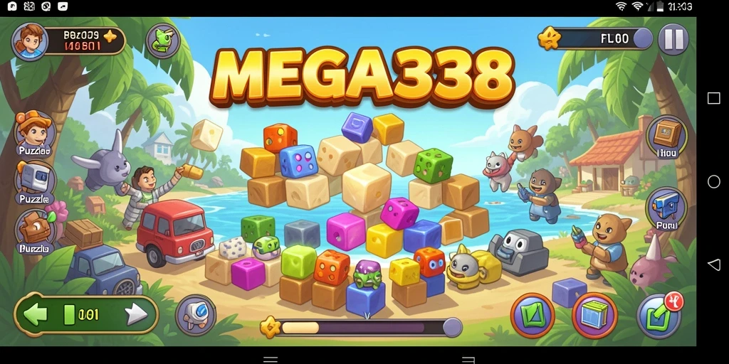 Gameplay seru MEGA338 dengan tantangan puzzle yang menarik.
