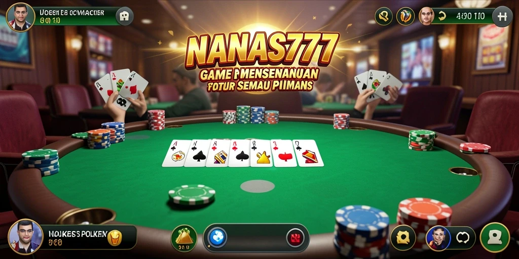 Tampilan gameplay NANAS777 dengan aksi poker yang seru dan menantang.