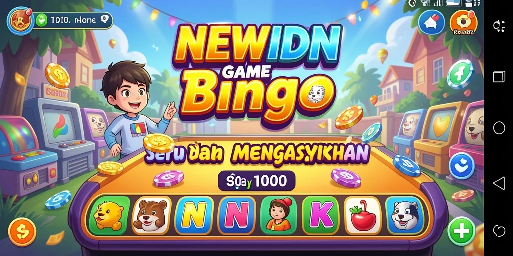 Tampilan gameplay Bingo yang seru dan penuh warna.