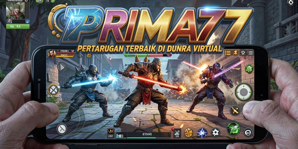 Tangkapan layar PRIMA77 menampilkan aksi pertarungan yang mendebarkan.
