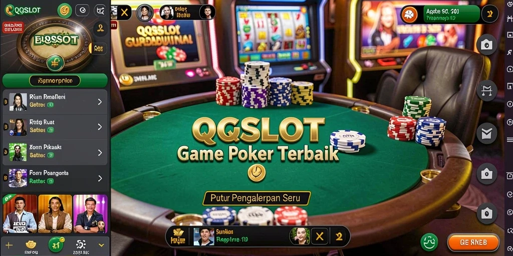 Tampilan gameplay seru poker di QQSLOT.