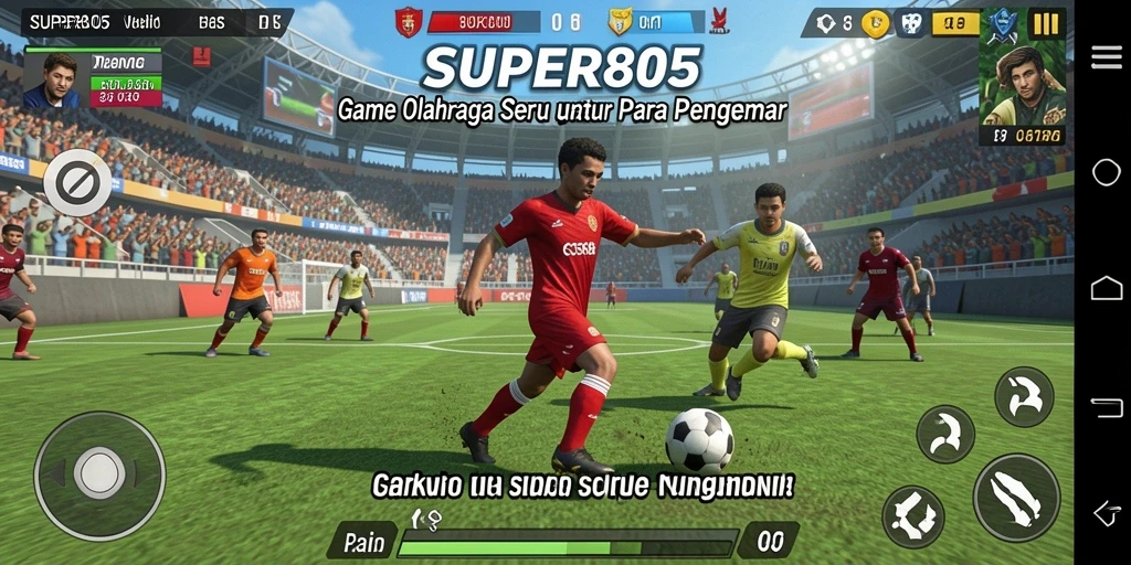 Gameplay mendebarkan dalam SUPER805 saat pertandingan berlangsung.