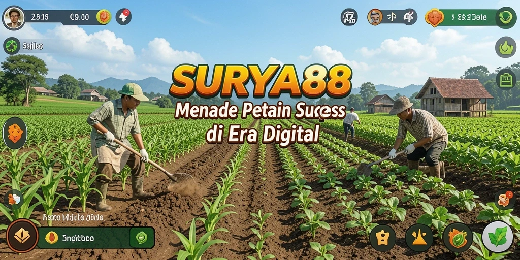 Tampilan gameplay SURYA88 dengan suasana pertanian yang ceria.