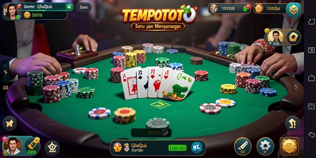 Screenshot TEMPOTOTO menampilkan aksi seru QiuQiu.