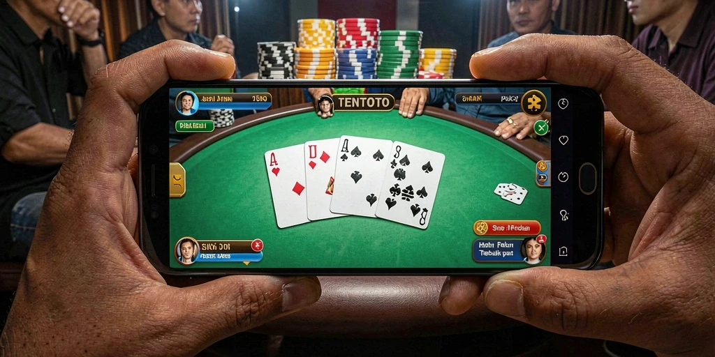Tampilan gameplay menarik dari TENTOTO saat bermain Poker.